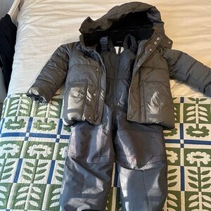 Children's Gray Winter Snow jacket and bib